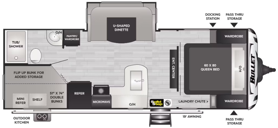 2022 KEYSTONE BULLET 243BHSWE, , floor-plans-day image number 0